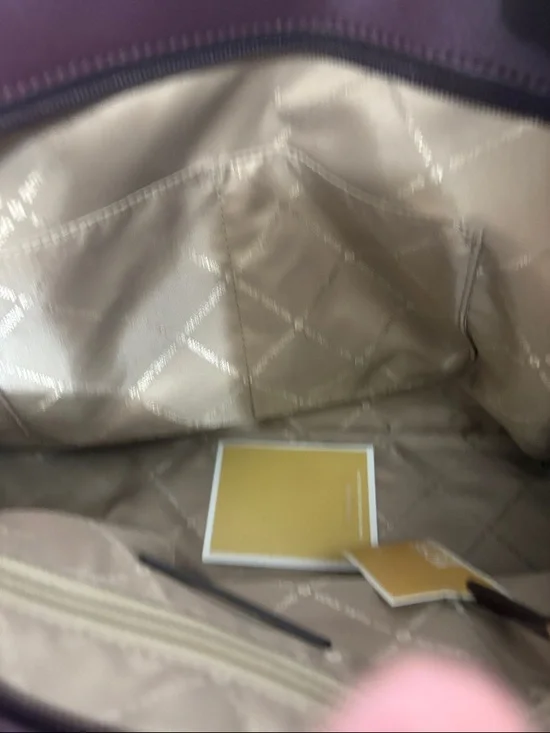 Michael Kors Deep Plum Saffiano Tote with Matching Wristlet - Picture 13 of 13